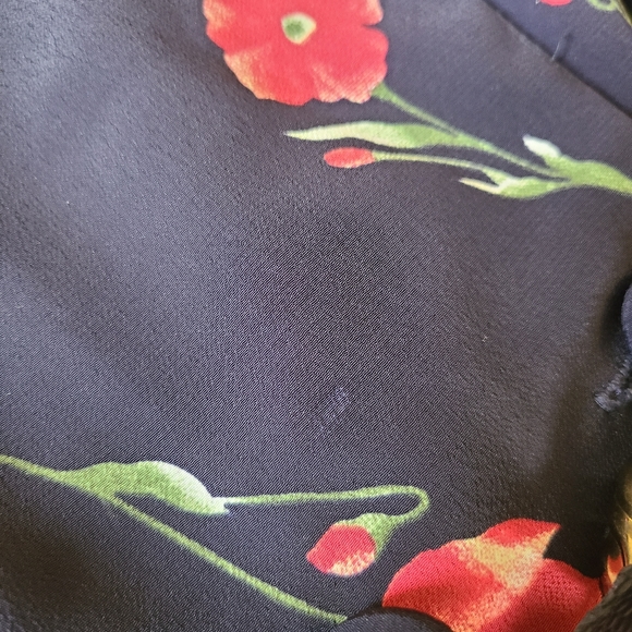 Vintage Belted Poppy Print Dress A-Line Classic R.J. Stevens Size 6 SEE DETAILS - Picture 6 of 6